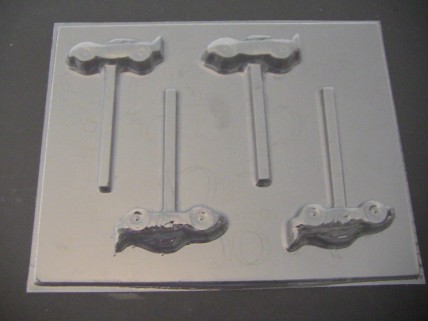 238sp Lightning Cars Chocolate Candy Lollipop Mold